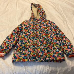 Mini Boden sherpa lined parka girl 6-7 years old